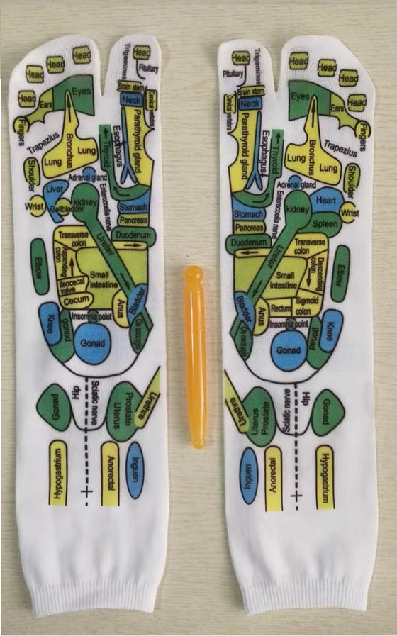 Foot acupoint illustrated socks