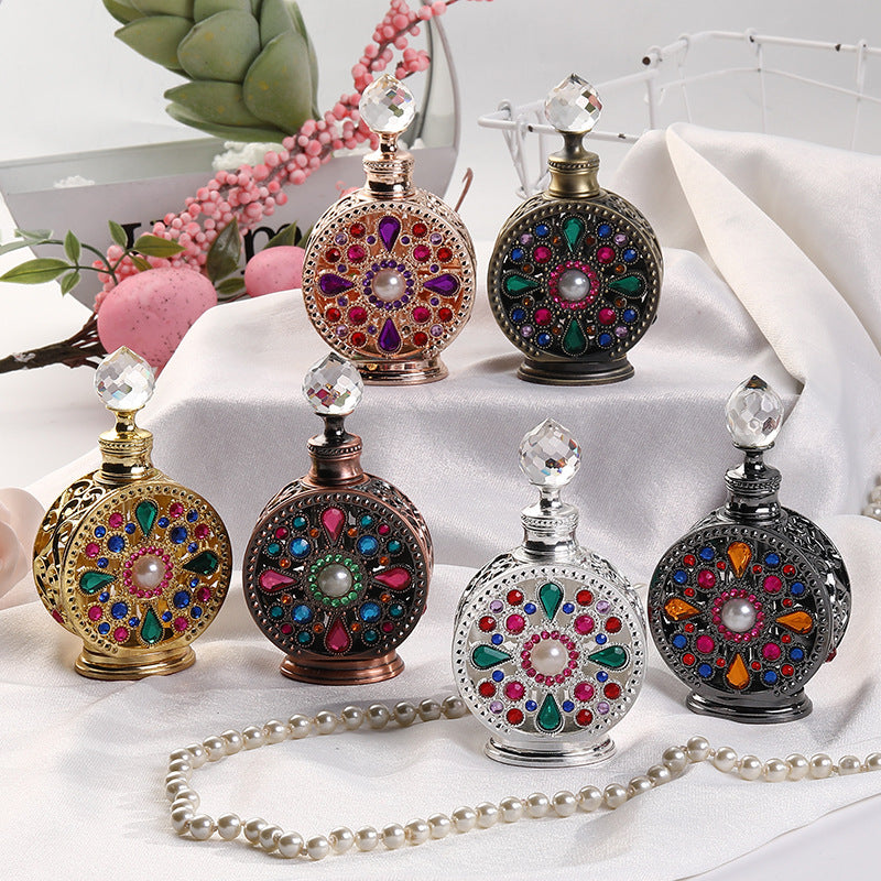 12ml metal empty essential oil perfume bottle glass split bottle
