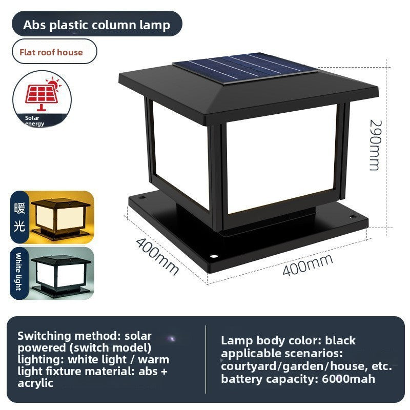 Solar Powered Outdoor Pillar Light