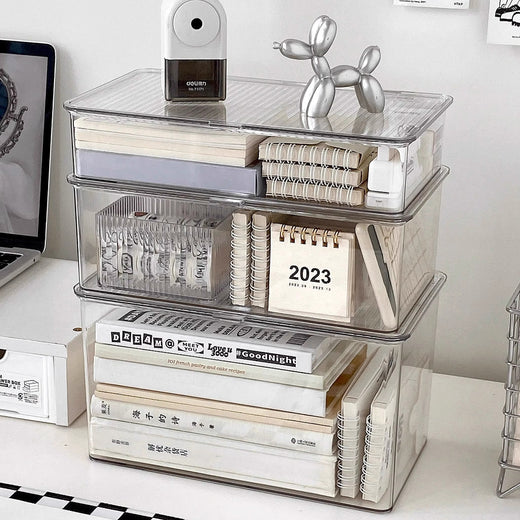 Acrylic Desktop Storage Box with Flip Lid product image 1