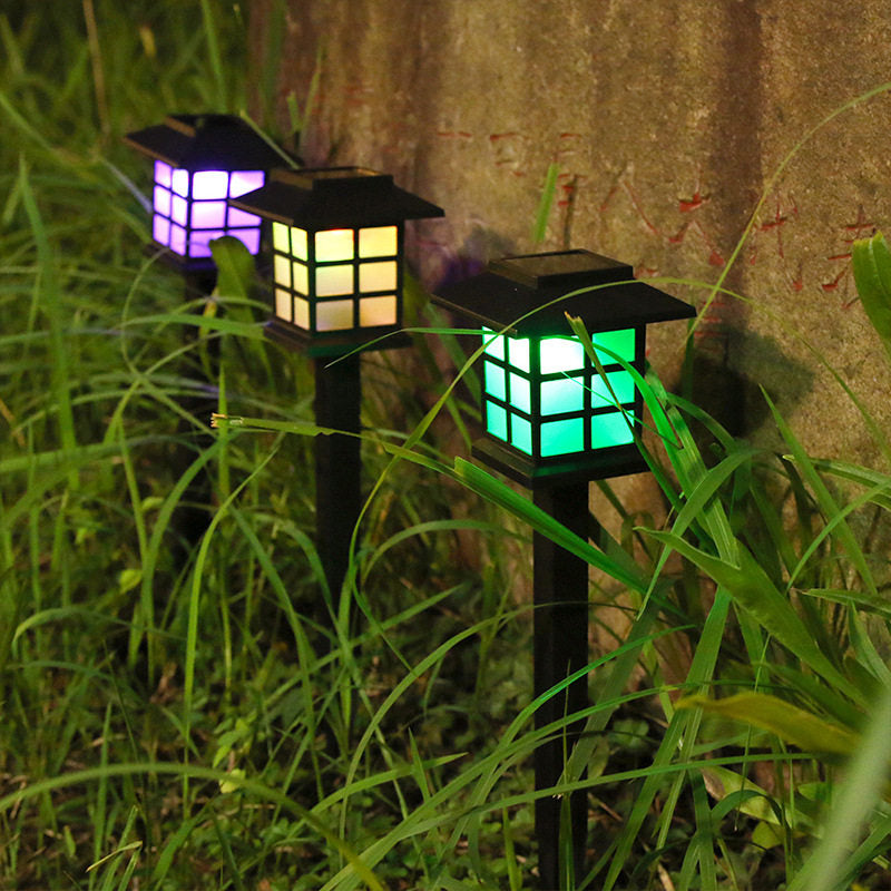 Solar Powered Outdoor LED House Shape Garden Light