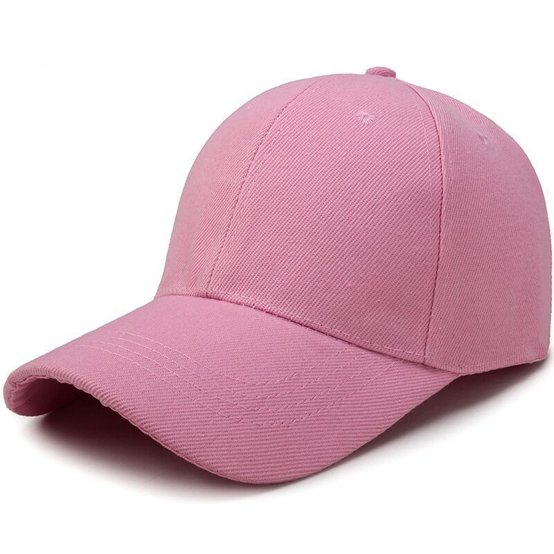 Solid-color plain baseball cap