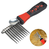 Pet dematting comb teeth