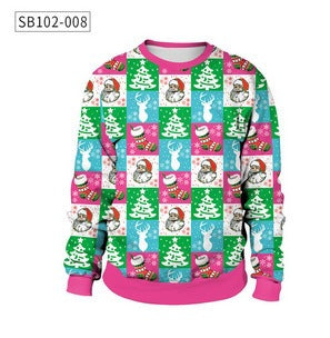Skull Halloween 3D Digital Print Crewneck Sweatshirt Long Sleeve Pullover