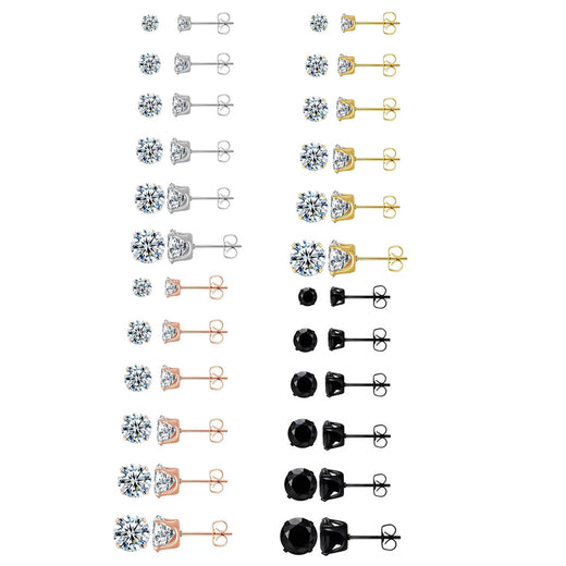 Four-Claw Synthetic Zircon Earrings product image 1