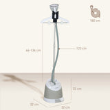 Garment steamer control panel and power button