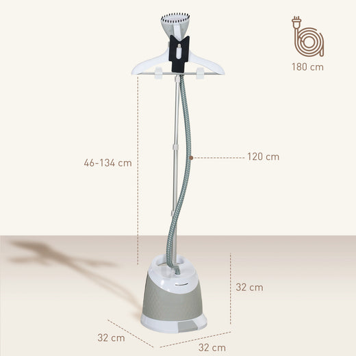 Garment steamer control panel and power button