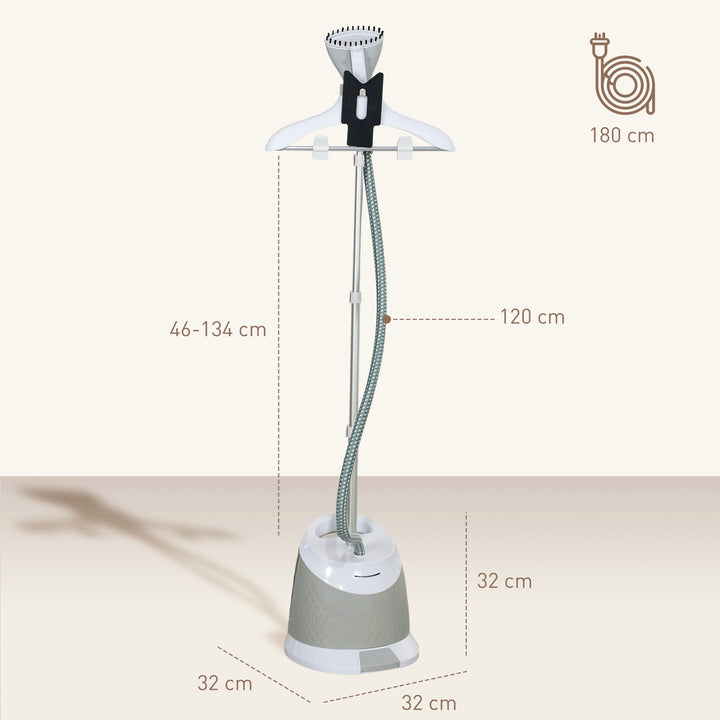 Garment steamer control panel and power button