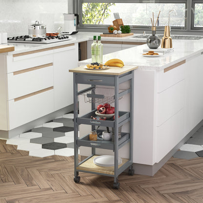 Rolling Kitchen Island Cart With Storage