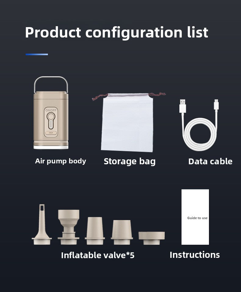 Portable Electric Air Pump with Camping Light
