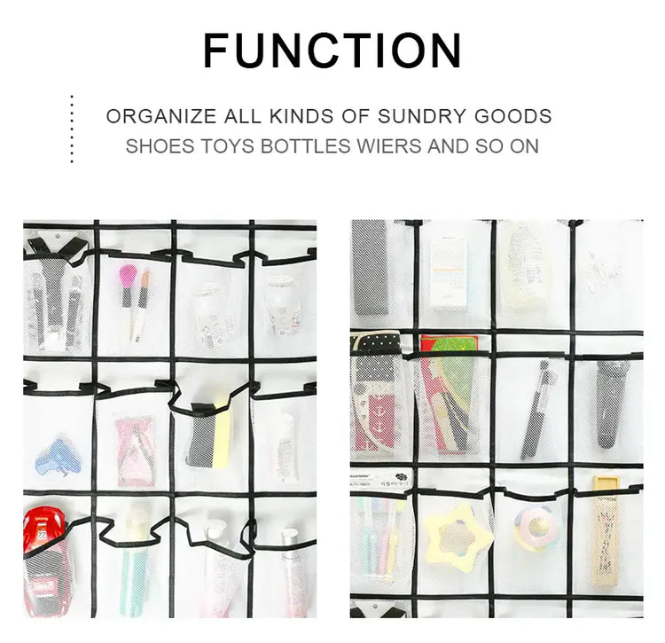 24-Pocket Over-the-Door Shoe Organizer