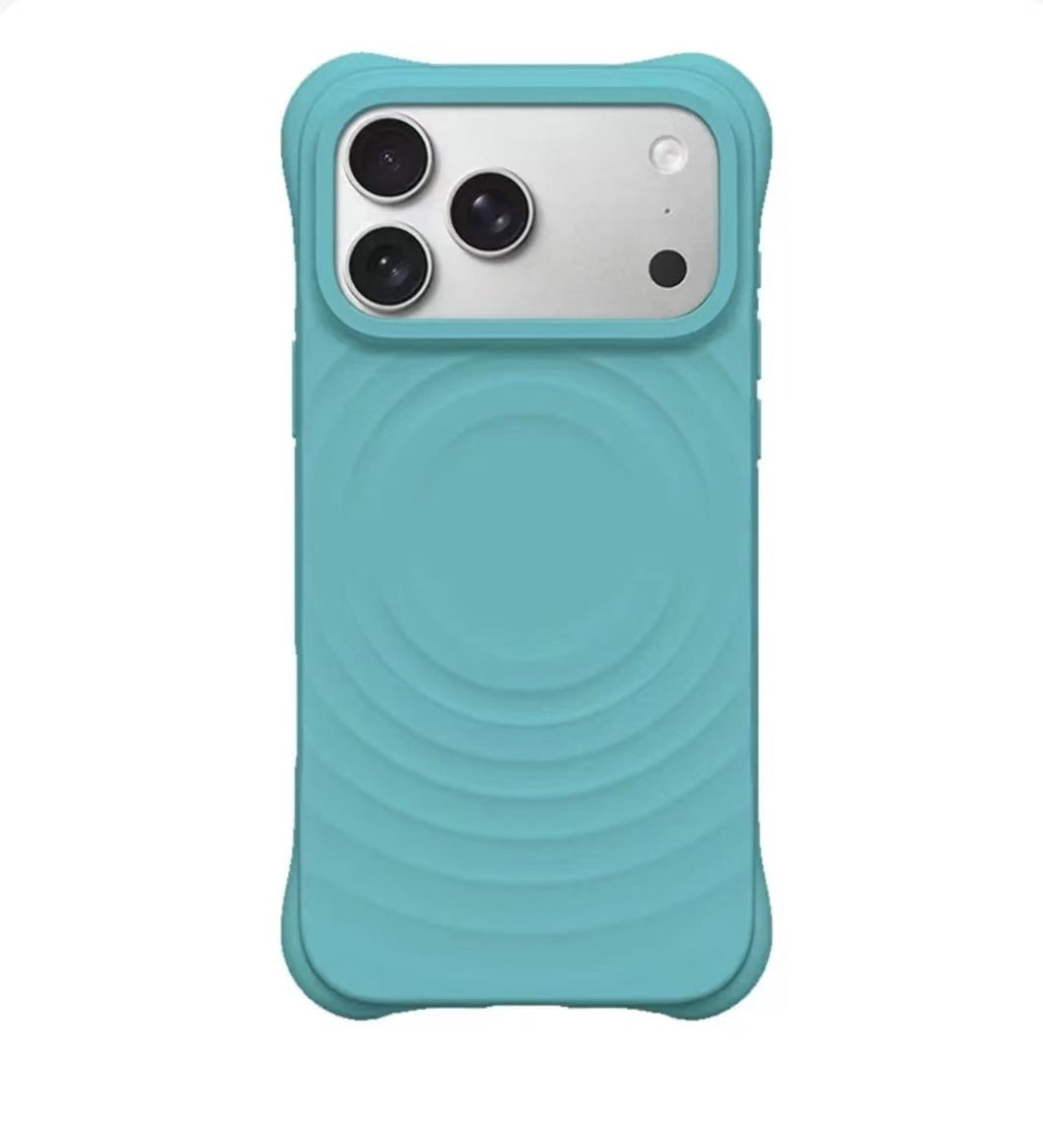 Magnetic Liquid Silicone Wave Pattern Phone Case