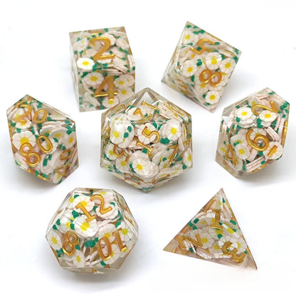 Resin Pointed Dice for Tabletop RPG