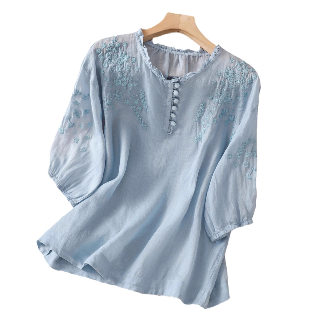Short-sleeved T-shirt Women's Embroidered Lace