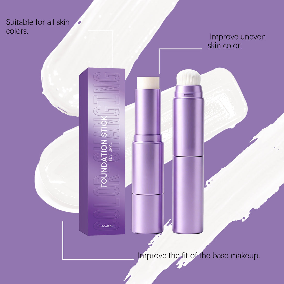 Hydrating, skin-hugging, lightweight matte-finish concealer foundation stick