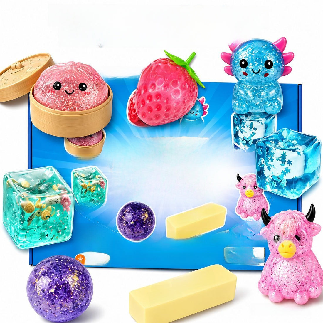8-Piece Boxed Maltose Stress-Relief Toy Set