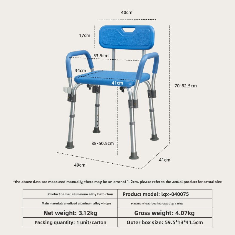 Bathing chair for bathroom and toilet