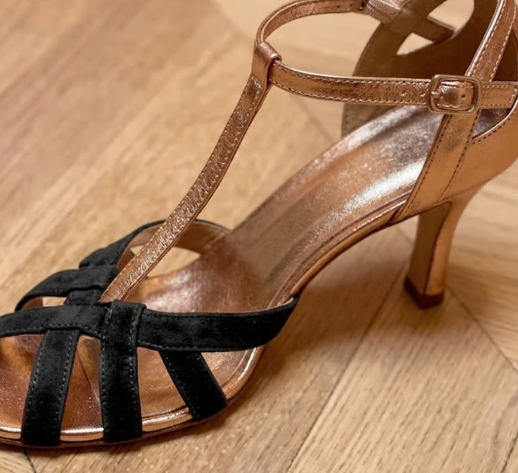 Womens Stiletto T-Strap Peep-Toe Sandals