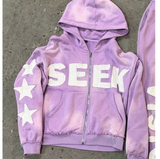 Retro Letter Print Hooded Sweatshirt
