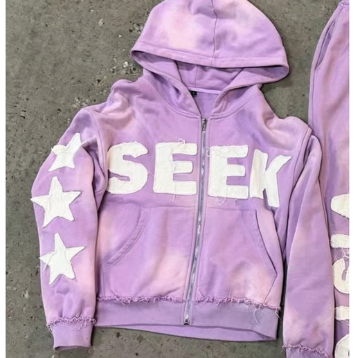 Retro Letter Print Hooded Sweatshirt