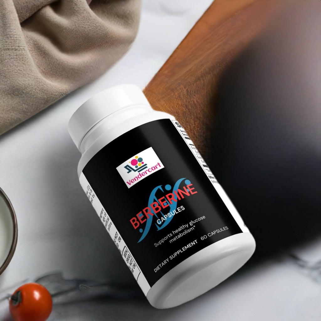 Plant-based berberine supplement label detail