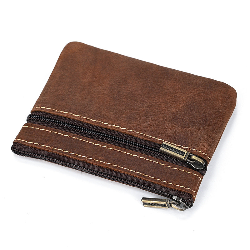 Vintage Genuine Leather Wallet with Keychain