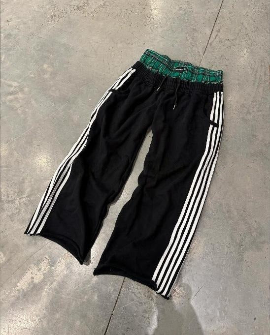 Vintage Striped High Waist Casual Pants