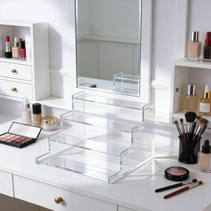 Acrylic Tiered Display Stand for Cosmetics and Collectibles
