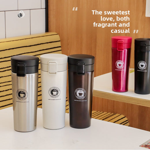 Stainless Steel Bouncing Thermos Cup with Wide Mouth