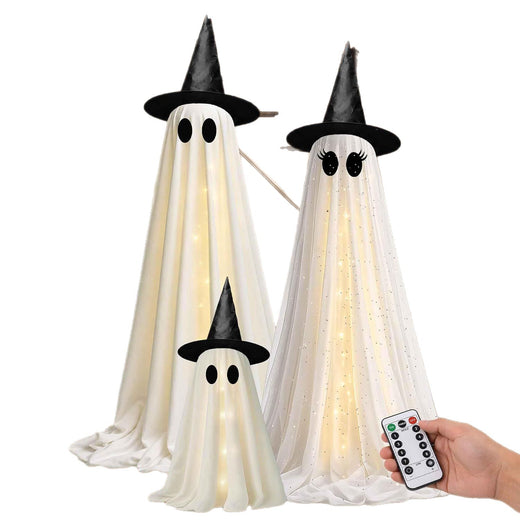 Remote Control LED Ghost Decorations with DIY Accessories