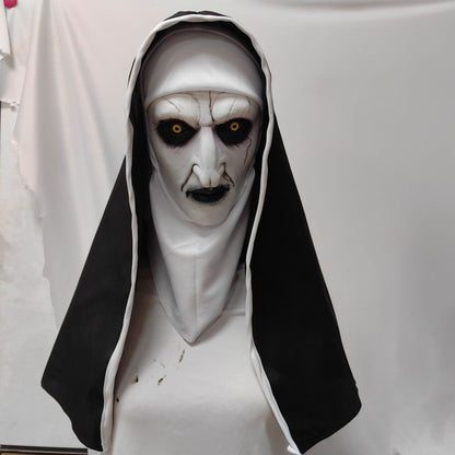 Horror Nun Latex Mask with Glow Effect