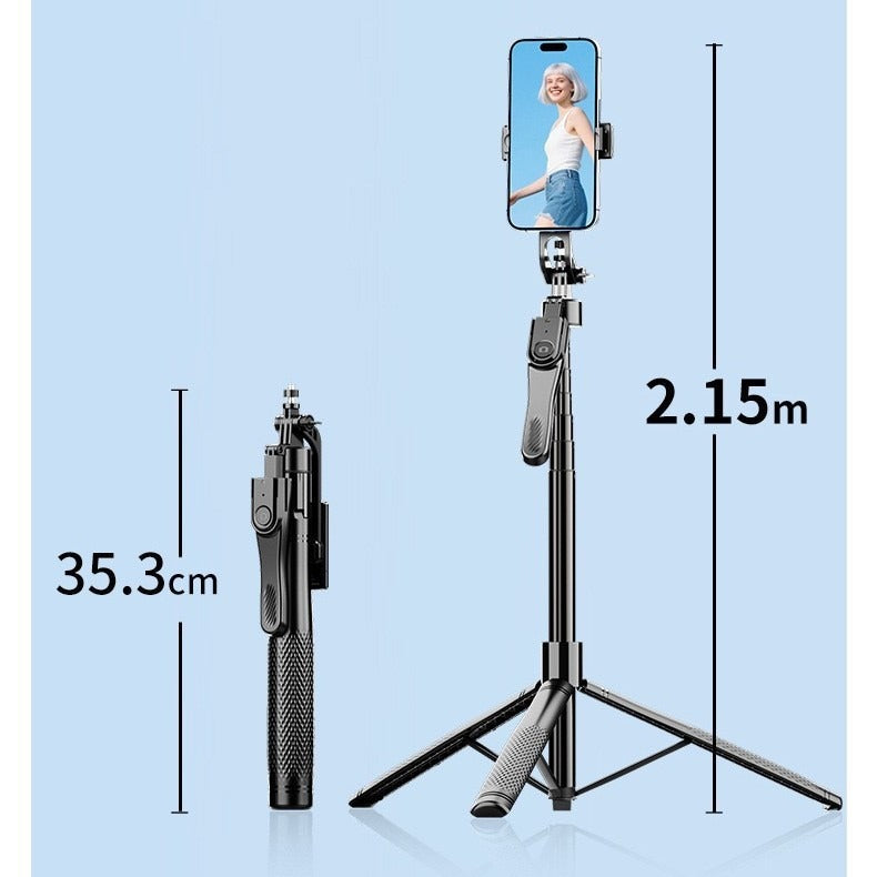 Mobile Phone Bluetooth Remote Control Tripod Selfie Stick Four-Axis Handheld Stabilizer