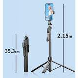 Mobile Phone Bluetooth Remote Control Tripod Selfie Stick Four-Axis Handheld Stabilizer