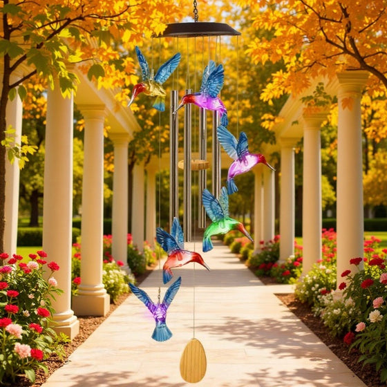 Solar Hummingbird Wind Chime Lantern Garden & Outdoor product image 2