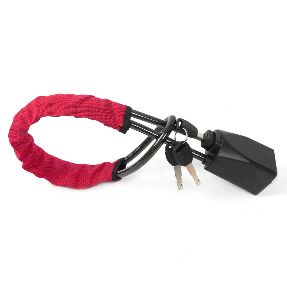 Retractable Car Steering Wheel Anti-Theft Cable Lock with Buckle