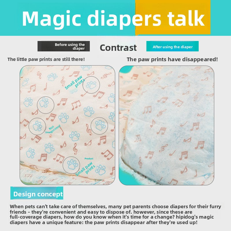 Dog Pet Diapers Color Changing Absorbent Training Pants