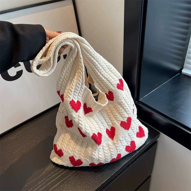 Women's Knitted Shoulder Tote Bag