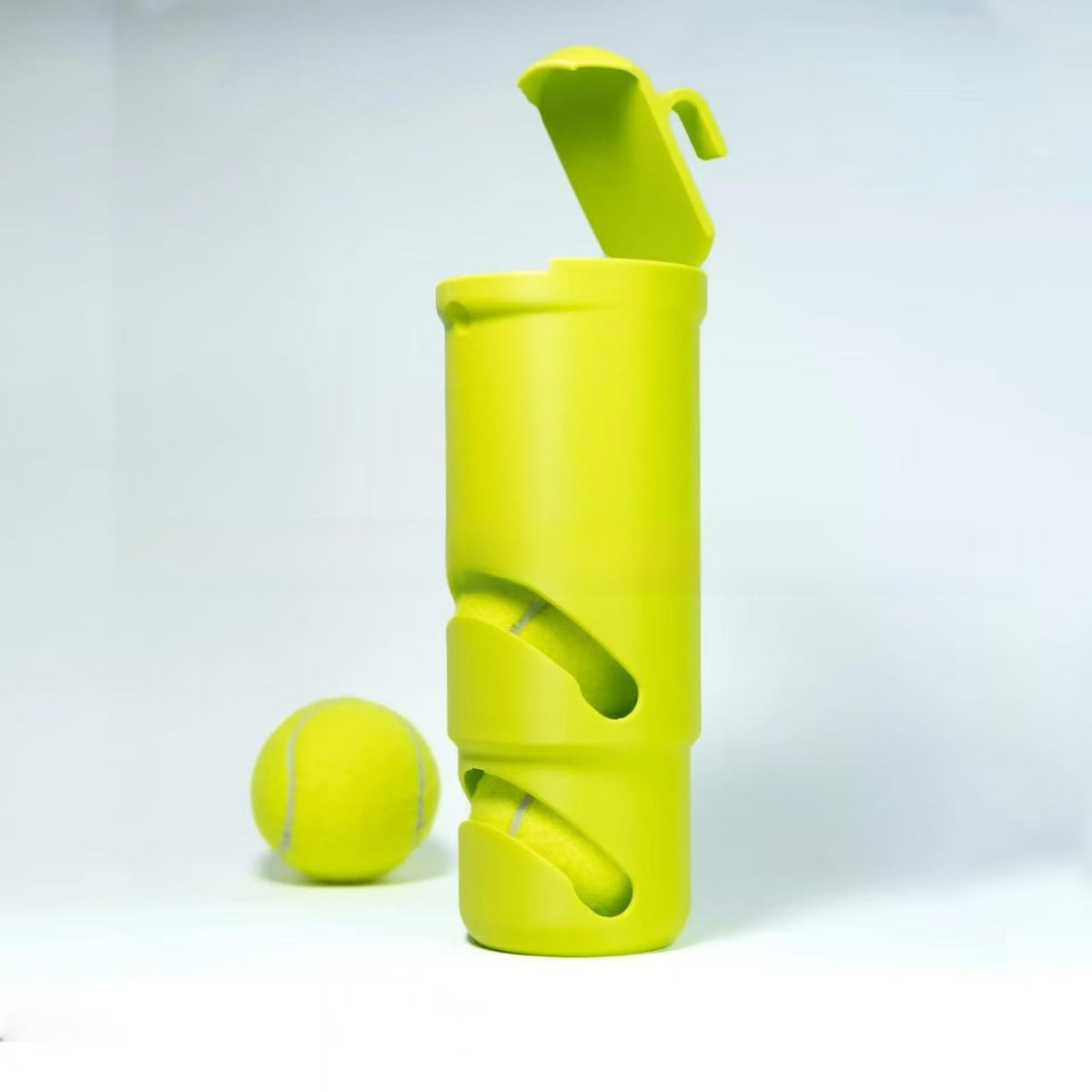 Tennis fence storage rack