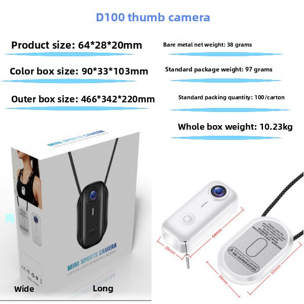 HD Sports Action Camera with Magnetic Mount