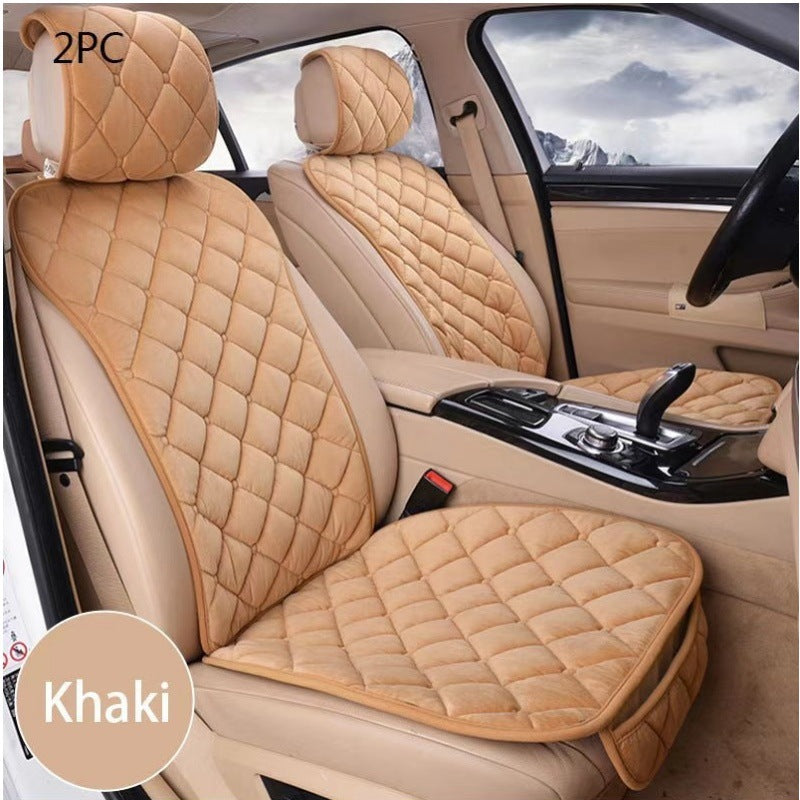 Winter Car Plush Seat Cushion with Lumbar Support
