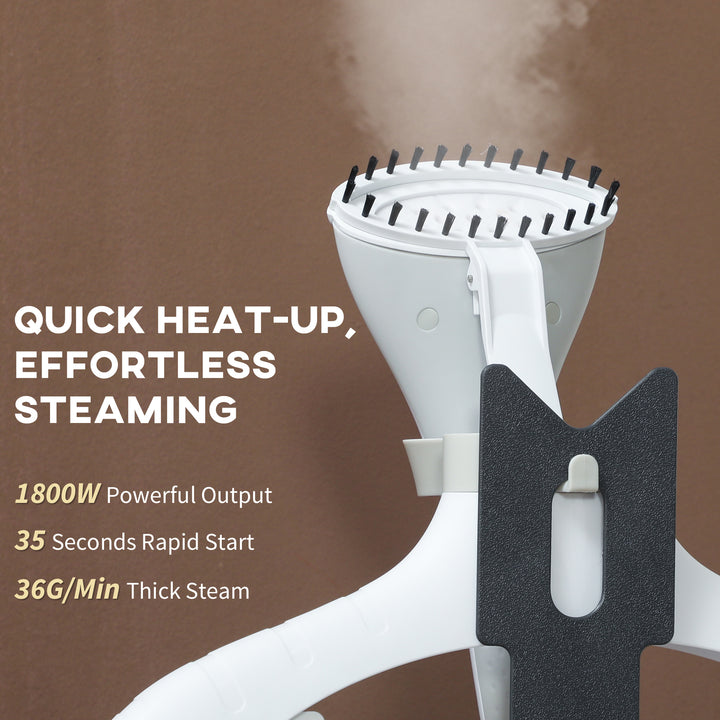 Garment steamer with included hanger and hook