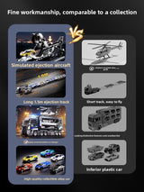 Transforming Police Car Toy with Track and Ejection Features