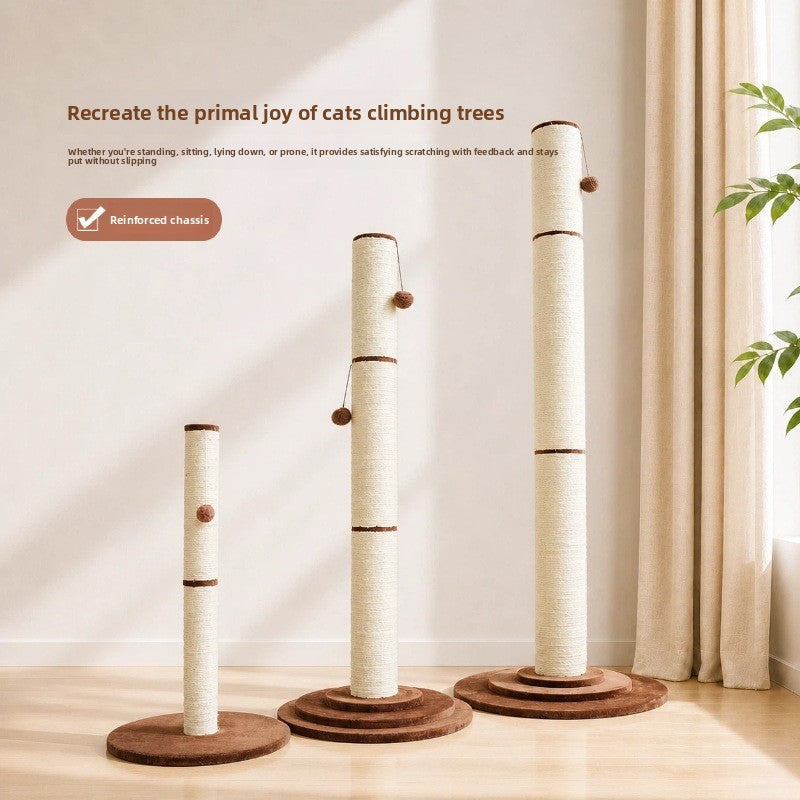 Heightened and thickened cat scratching post