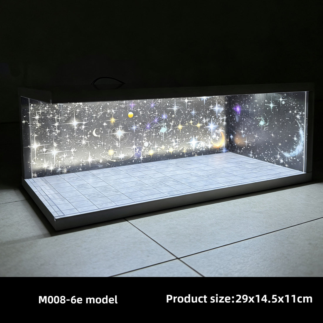 Miniature Cyberpunk Scene Model with Neon Lights product image 3