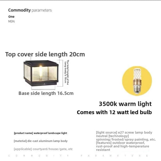 Solar-powered outdoor waterproof post light Garden & Outdoor product image 6