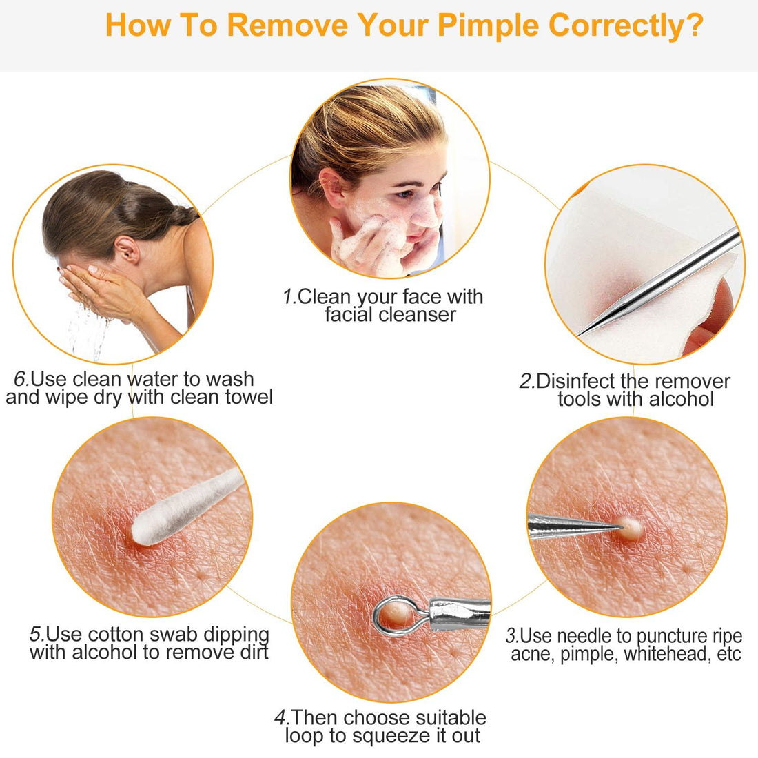 7-Piece Blackhead Extractor Kit detail view 4