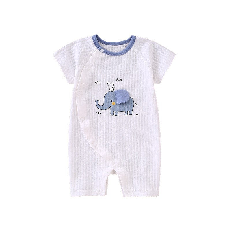 Baby's Short-sleeved Cotton Newborn Body Clothes