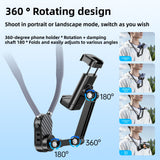 Neck-mounted mobile phone holder