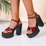 Women's buckle sandals