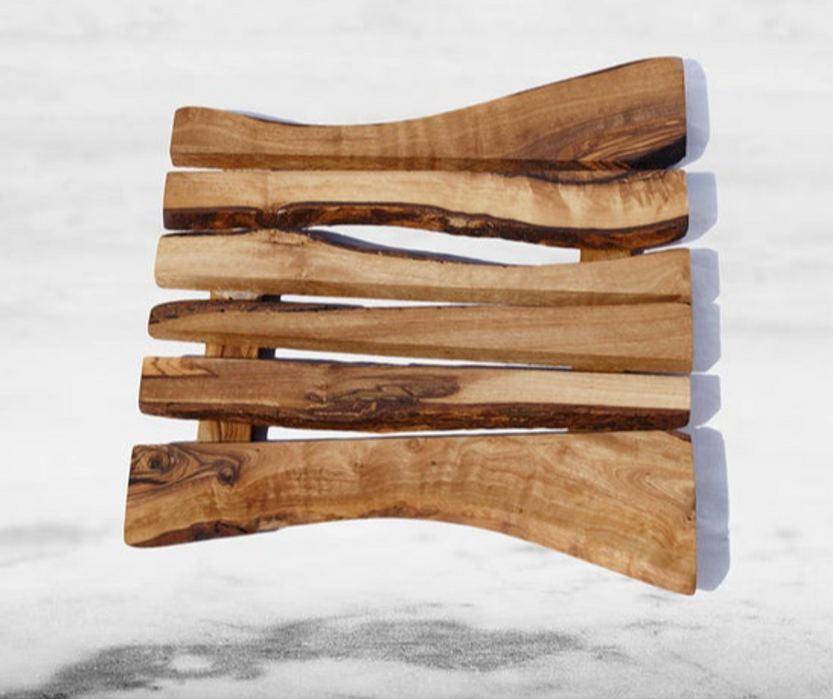Olive Wood Trivet and Pan Coaster